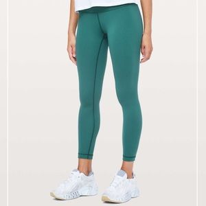 Lululemon Wunder Under 7/8 Tight in Jasper Green